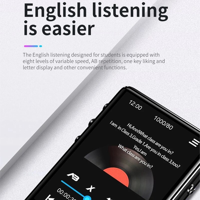 X62 16GB MP3 Player Metal HiFi Music Player APE FLAC WAV Loseless o Player BT Function Touch Sn with TF Card Slot 2.4 In