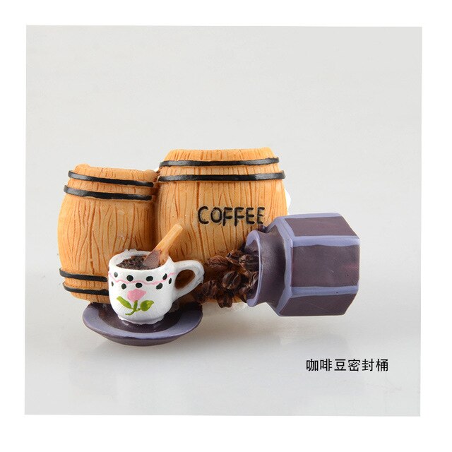 Accessoires créatifs pour café en 3D | Aimant pour réfrigérateur, dessin animé Moka, Pot de café en forme de tasse, Note magnétique, décoration par absorption et absorption: 7