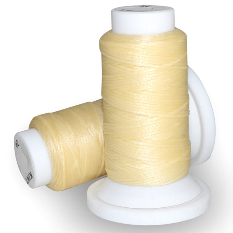 1PC 50Meters DIY Handicraft Tool Hand Waxed Thread 0.8mm 50m Polyester Cord Sewing Machine Stitching For Leather Craft: beige