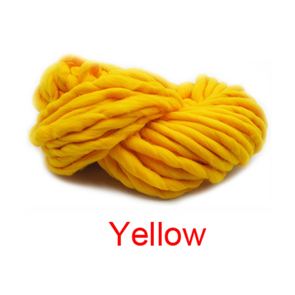 250g dikke merinowol breiwol alternatief dikke wol garen diy super bulky arm breien deken hand spin garen: Geel