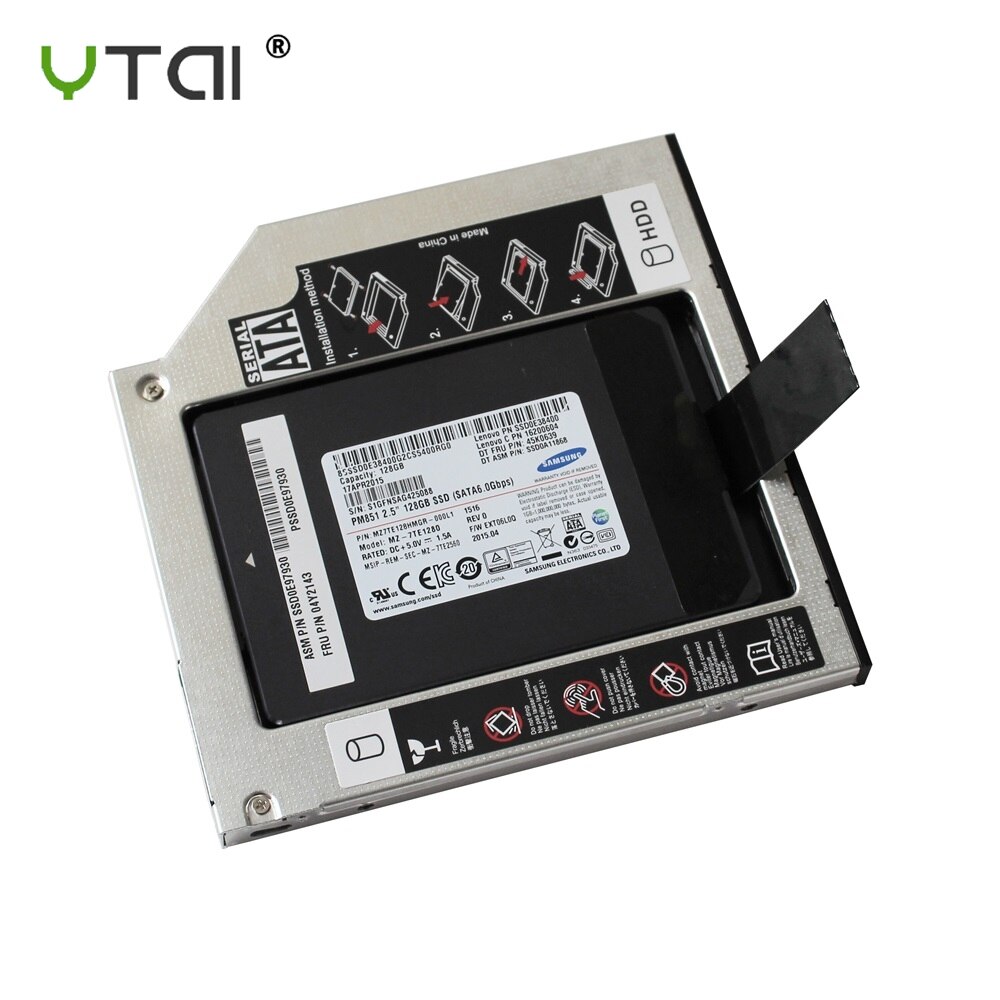 Aluminum Optibay 9.5mm SATA 3.0 2nd HDD Caddy SSD CD DVD Case Enclosure caddy Sledding for laptop 13" 15" 17" SuperDrive