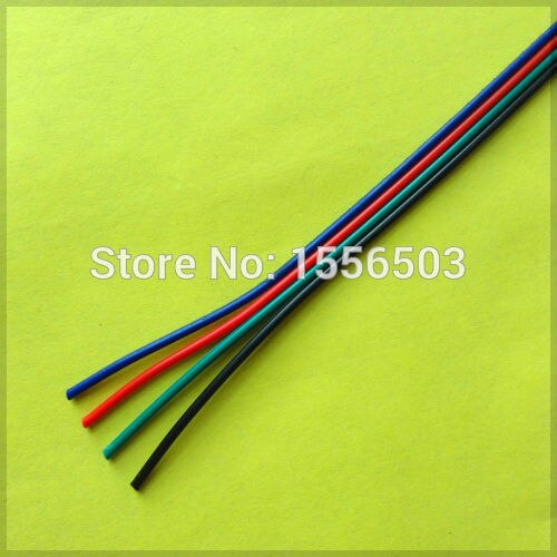 RGB Wire Tinned Copper 4 Pin AWG 22 Insulated PVC Extension LED RGB Strip Cable Wire Excellent
