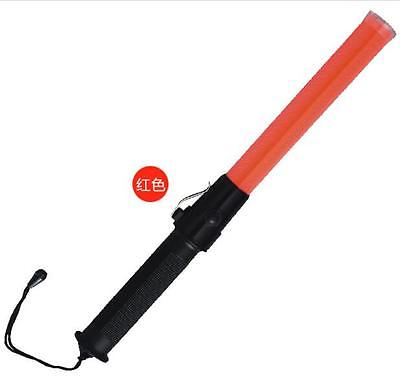 Bastón de tráfico LED luminoso, barra de advertencia, PVC, amarillo, verde, blanco, rojo y azul: Rojo