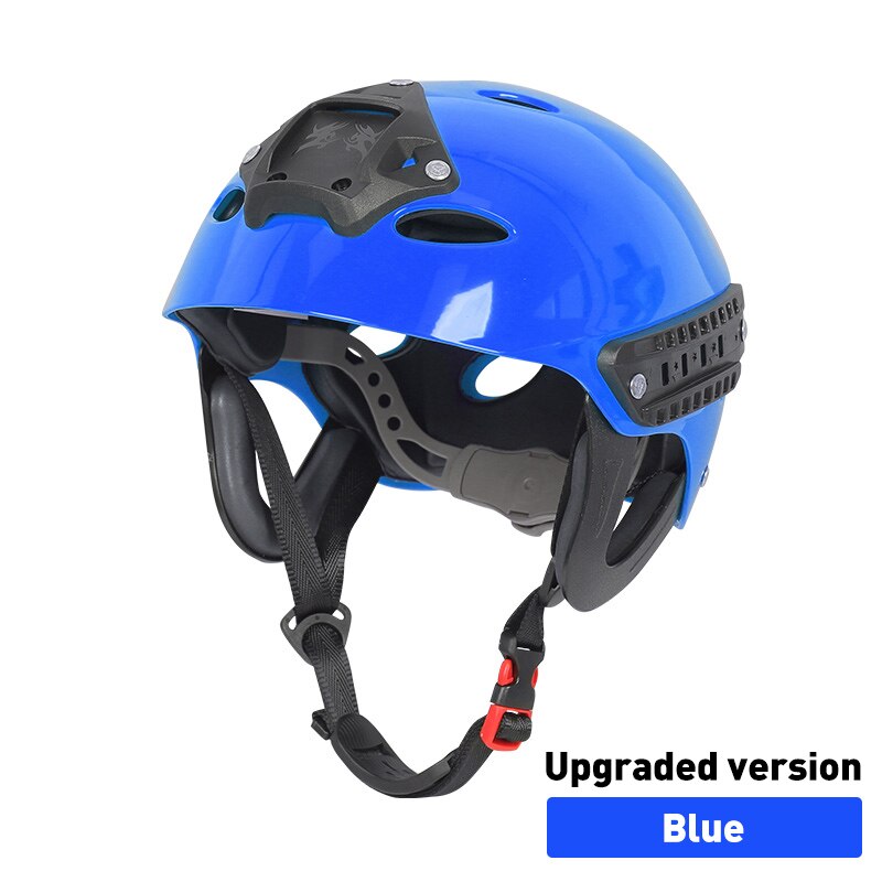 Xinda Outdoor Water Rescue Safety Helmet Head Protection Climbing Streams Rafting Adult Sport Aquatics Helmet: Blue Up