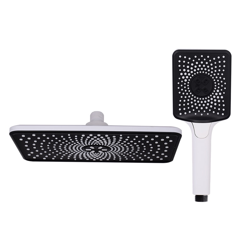 Dokour Ceiling Shower Head Rainfall Jet Star 3 Way Bath Hydromassage Bathroom Toilet Accessories Black Set