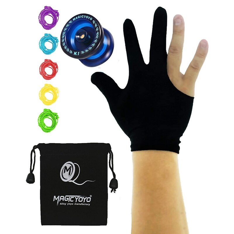 MAGICYOYO-K1-Plus Yoyo sensible, con saco de Yoyo, 5 cuerdas y guante yo-yo Gif