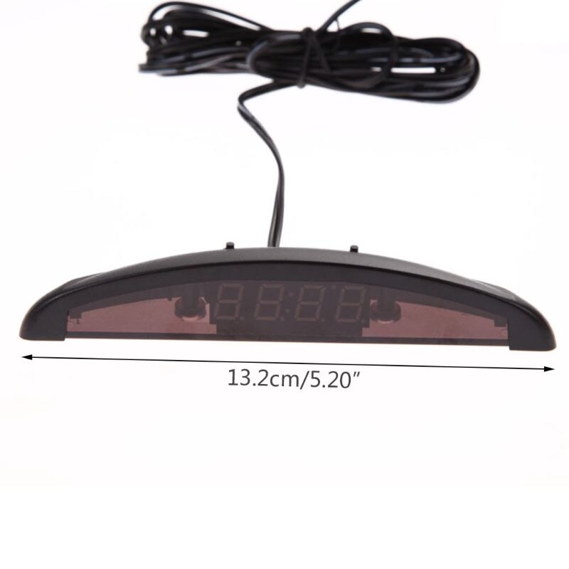 Digitale Auto Thermometer Lichtgevende Led Digitale Klok Horloge Voor Auto Tijd Display 77UD