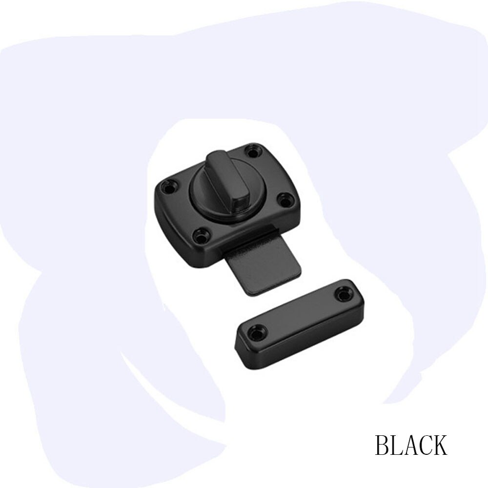 Verrou chromé pour porte de salle de bain, toilettes, tournant, verrou de confidentialité: black
