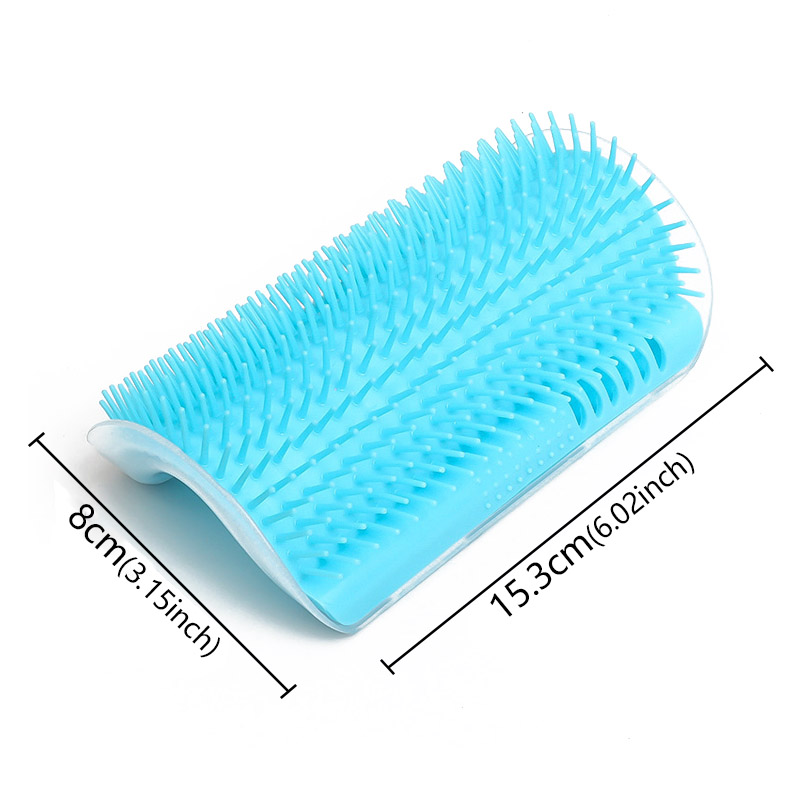 Cat Massage Tool Pet Hair Removal Massage Comb Wall Corner Self Cat Comb Brush Rubs The Face With A Tickling Comb Pet Supply: green