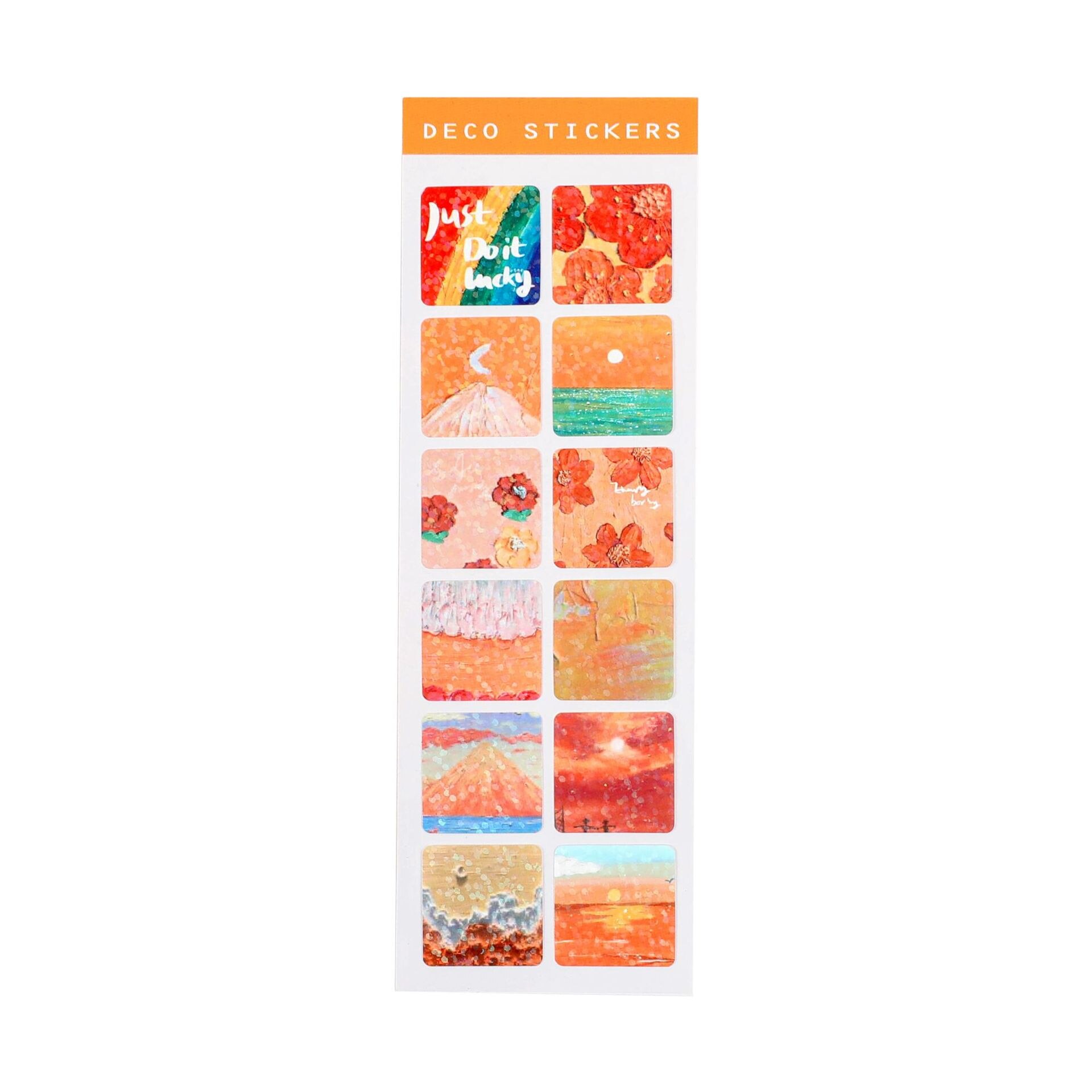 Stickers Bullet Journal Stationery Aesthetic Stickers Glitter Cloud Sakura Scrapbooking DIY Craft Shiny Stickers For Phone: C