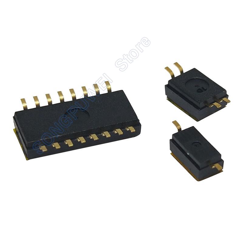 10Pcs/lot SMD Switch Toggle Switches 1.27mm Slide Type Switch 1P/2P/3P/4P/5P/6P/8P/10P Bit black Dial switches