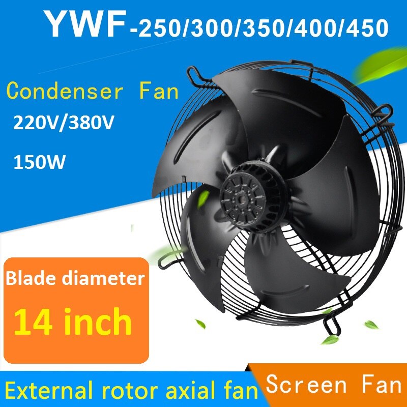 150W Externe rotor axiale ventilator YWF4E/4D-350S condensor ventilator 220/380V