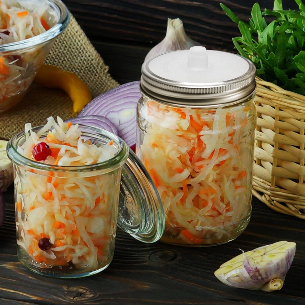 Brede Mond Mason Jar Deksels Siliconen Pickles Afsluitdeksel Gisten Fles Cap
