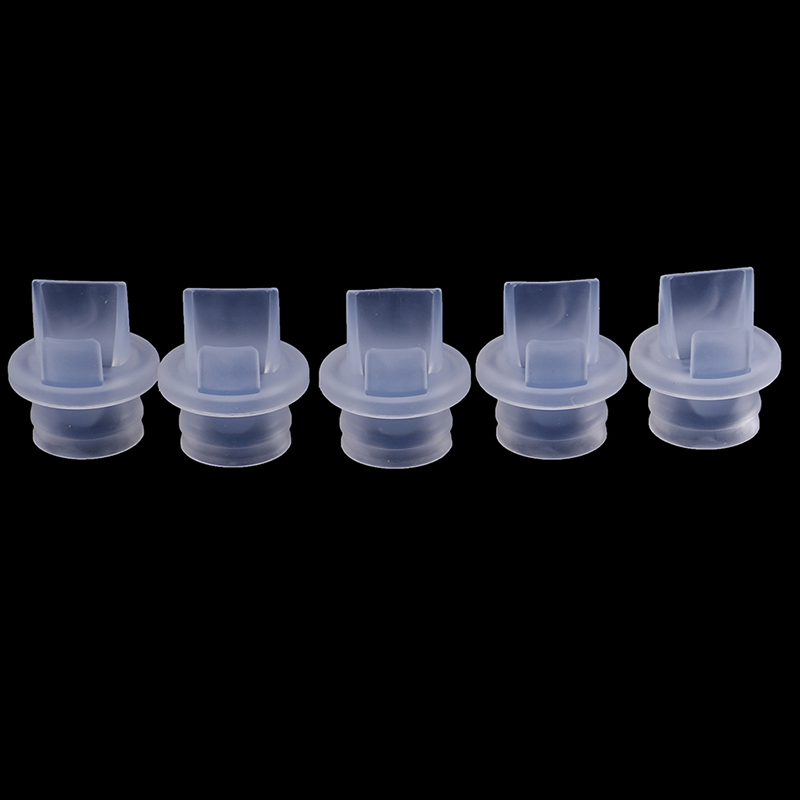 Backflow Protection Breast Pump Accessory Solid Color Duckbill Valve For Manual/Electric Breast Pumps: 5Pcs