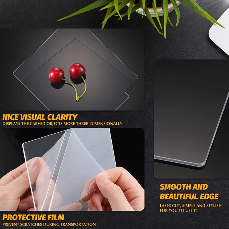 Acryl Plaat Helder Cast Voor Led Light Base Tafel Borden Diy Display Projecten Ambachtelijke Led Verlichting Voor Projecten 6 Stuks cnim