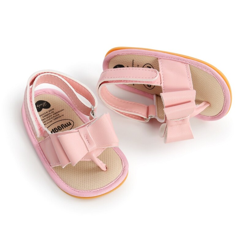 Bobora verão infantil do bebê meninas sandálias sapatos grande arco princesa sapatos casuais único bebê meninas sapatos