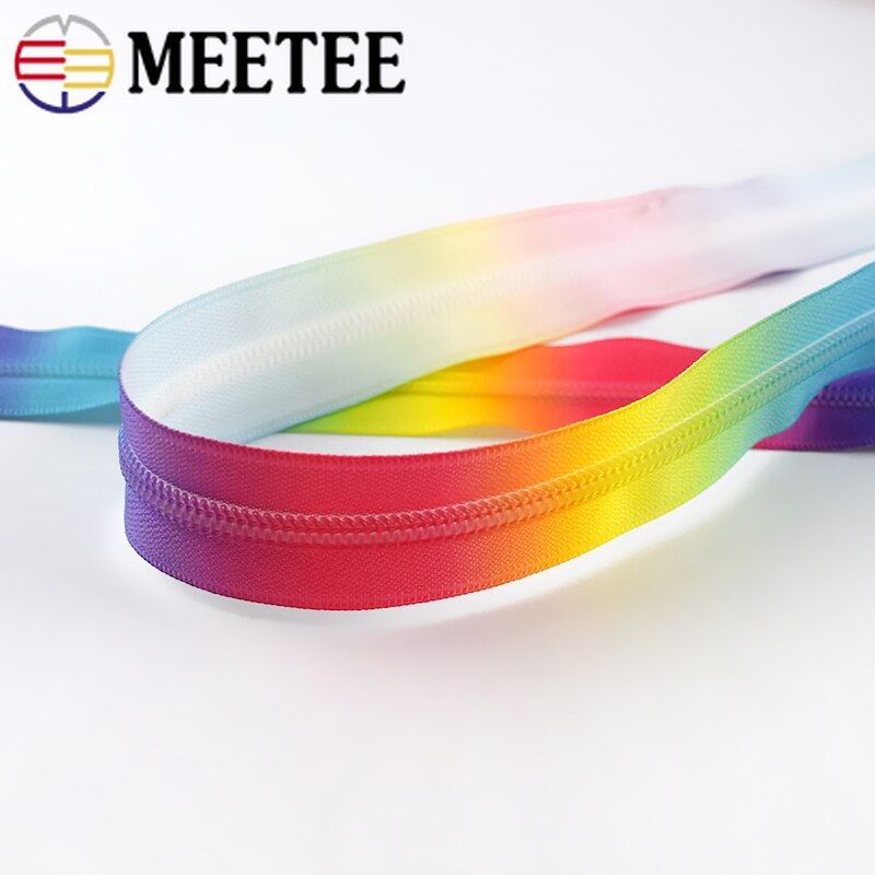 4/8Meter 5 # Gedrukt Plastic Nylon Ritsen Voor Naaien Handtas Reistas Rits Reparatie Diy Jas Kleding kledingstuk Accessoires