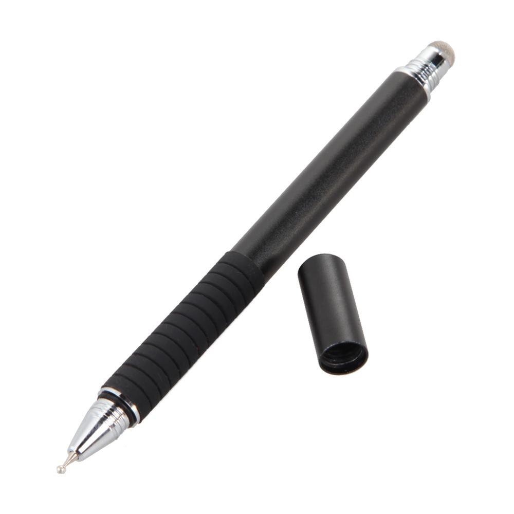 2 in 1 Multifunction Fine Point Round Thin Tip Touch Screen Pen Capacitive Stylus Pen For Mobile Phone Tablet For iPad iPhone: black