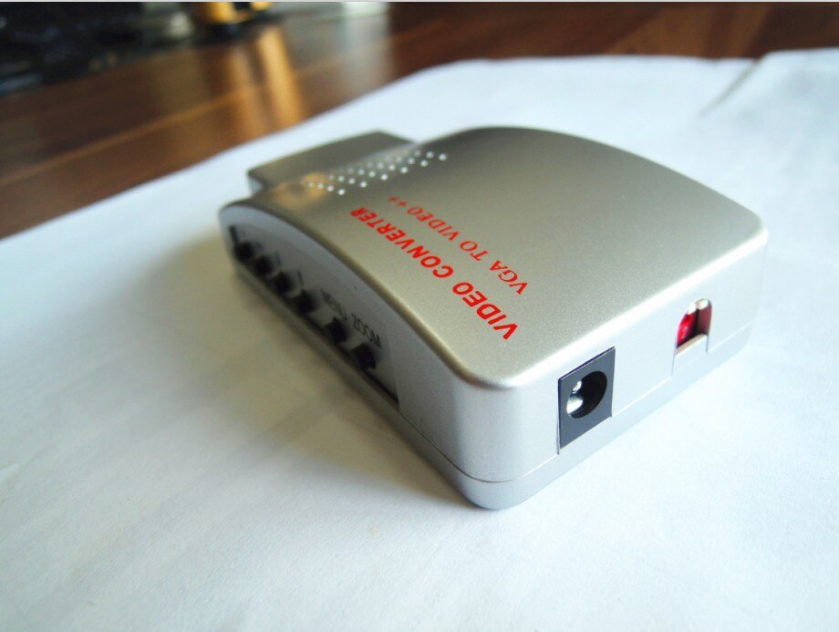 PC VGA to TV AV, RCA, S-Video Converter Adapter Box Computer Laptop VGA Output to RCA AV Input TV Switch Box