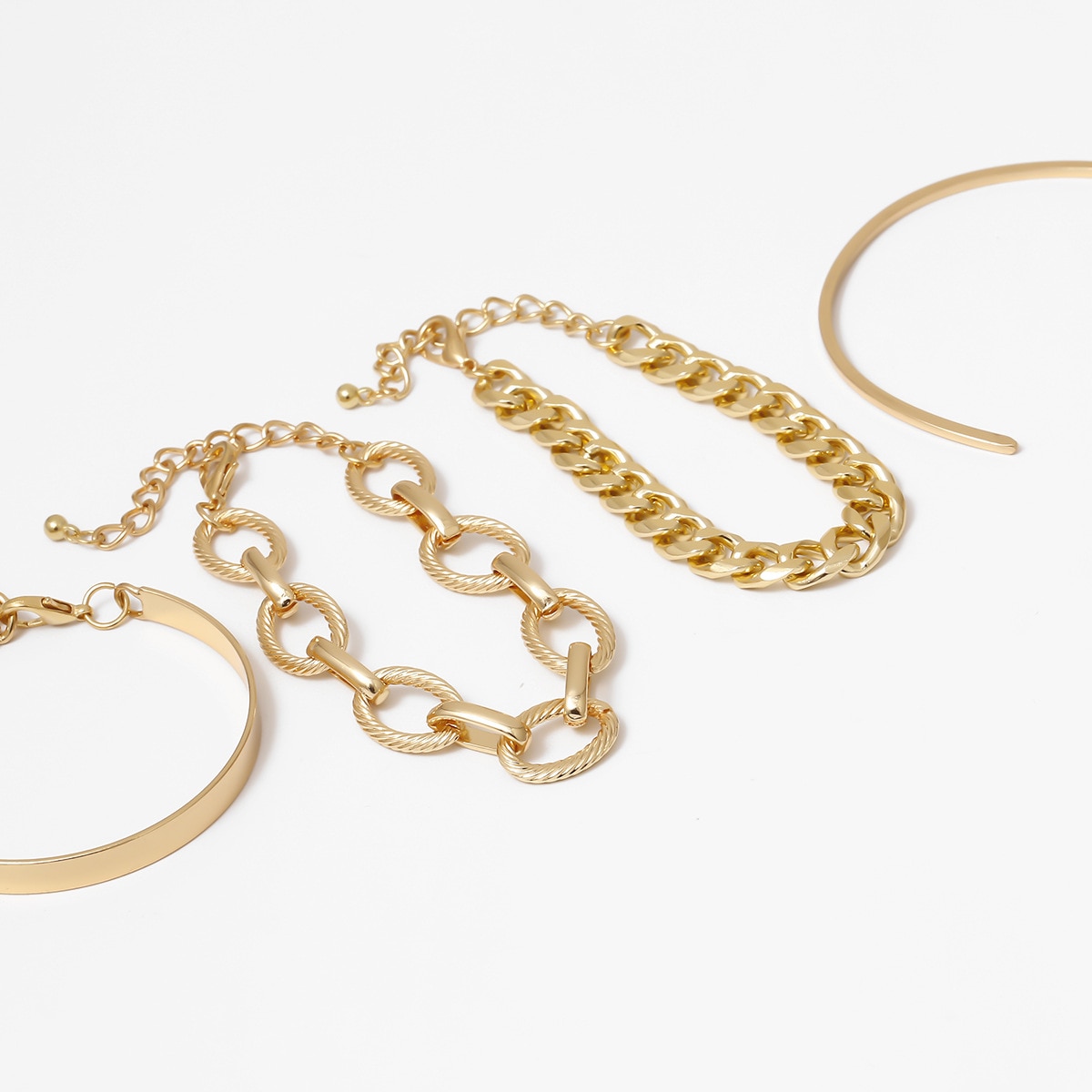 Guld sølv farve flad slange kæde twist armbånd til kvinder statement vintage armbånd punk smykker pulseras