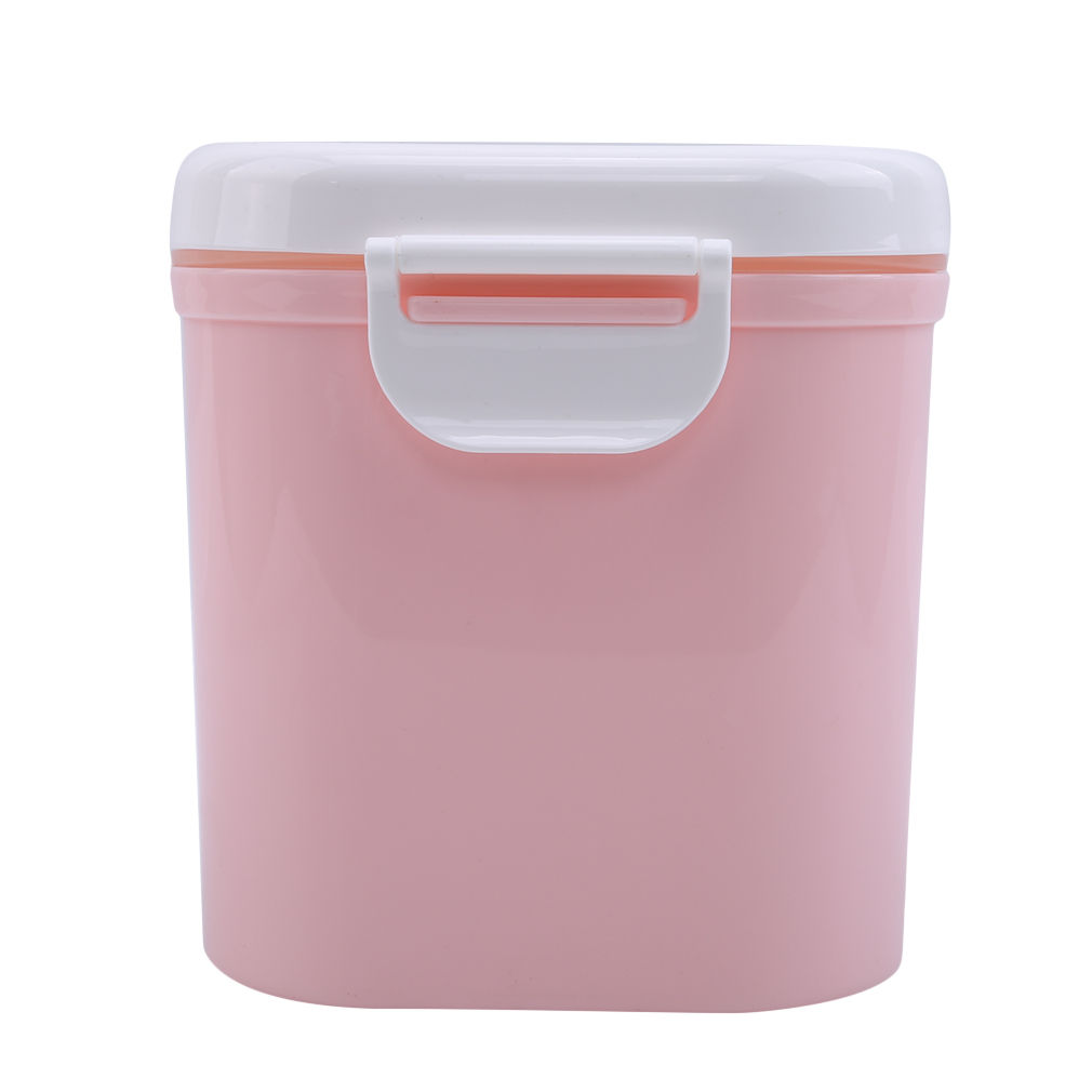 Caja de almacenamiento portátil para fórmula de bebé, dispensador de leche en polvo para niños, contenedor de comida, caja de alimentación para niños, caja de comida de polipropileno: pink large