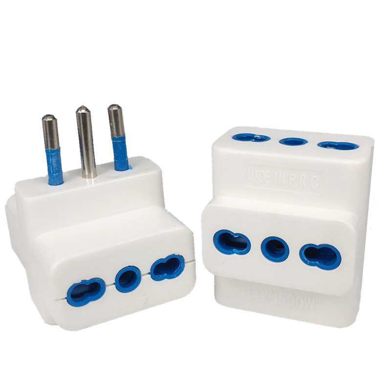 Adaptateur de prise de voyage 3 en 1, italie, 3 voies, prise multi-ports, sortie AC100 ~ 250V 10A: TYPE 2