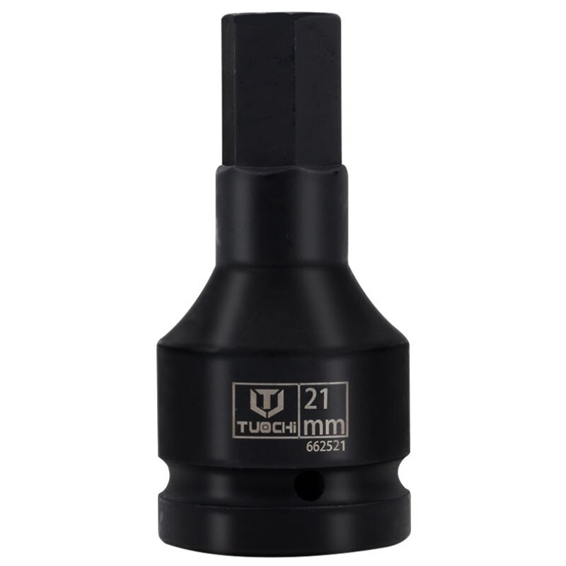 1PCS 1 inch Drive Impact Bit Socket CR-MO Heavy Hex Socket Bit Adapter 105mm Lenght Allen Key Wrench Head Pneumatic Socket Set