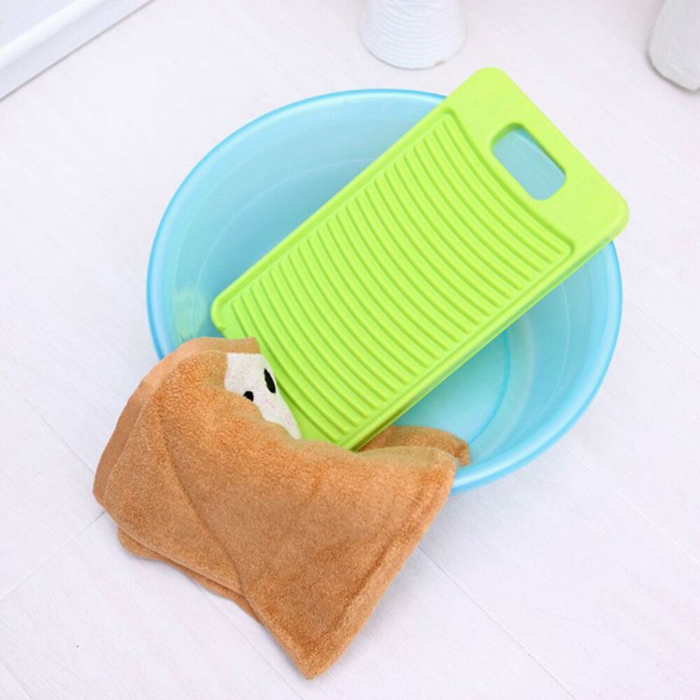 Non-slip Washing Washboard Home Washing Scrubbing Board Laundry Washboard for Home (Blue)