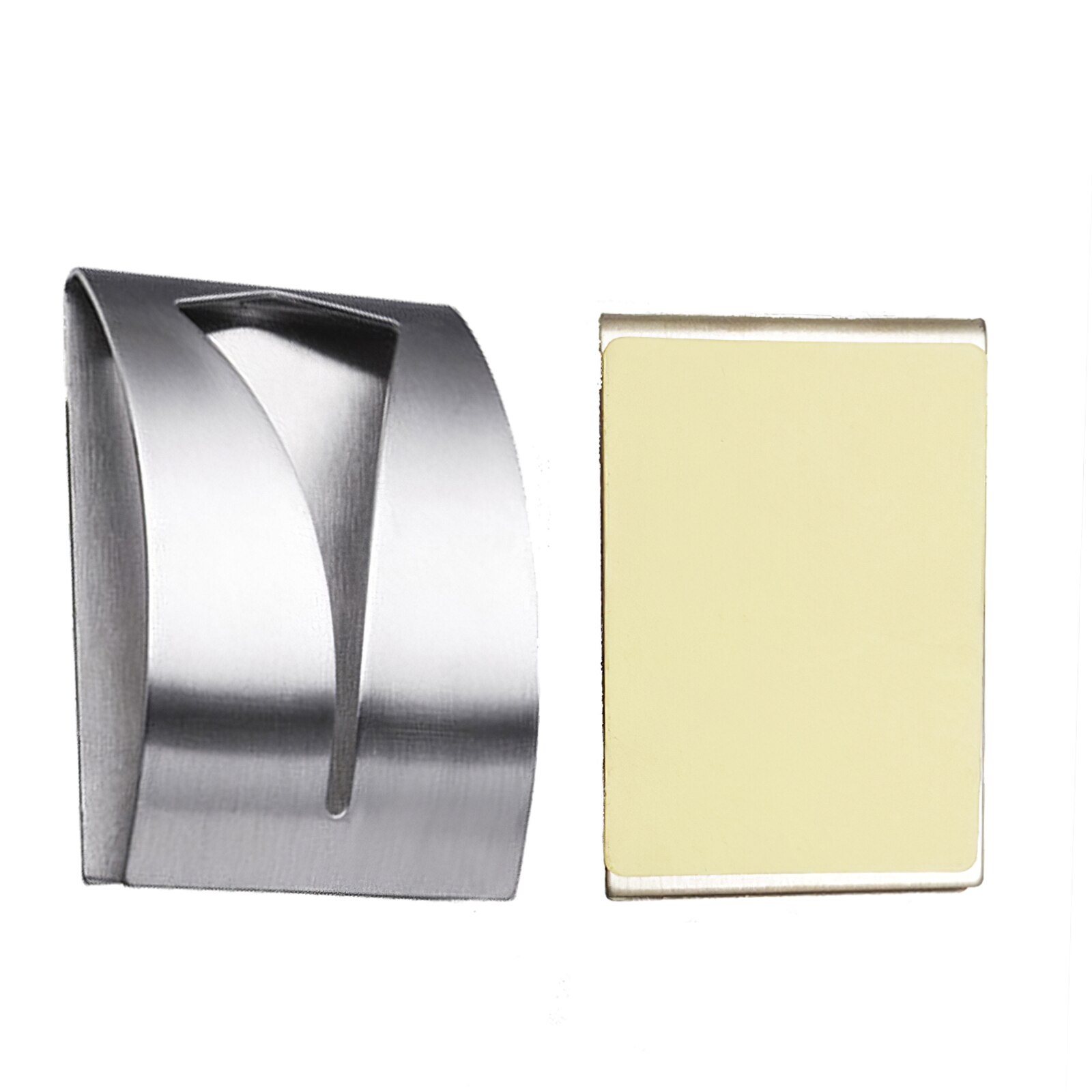 4pcs Stainless Steel Push In Holders Self-Adhesive Push In Tea Towels Cloth Holder Towel Rack Multifunction Bath Bathrobe Hanger