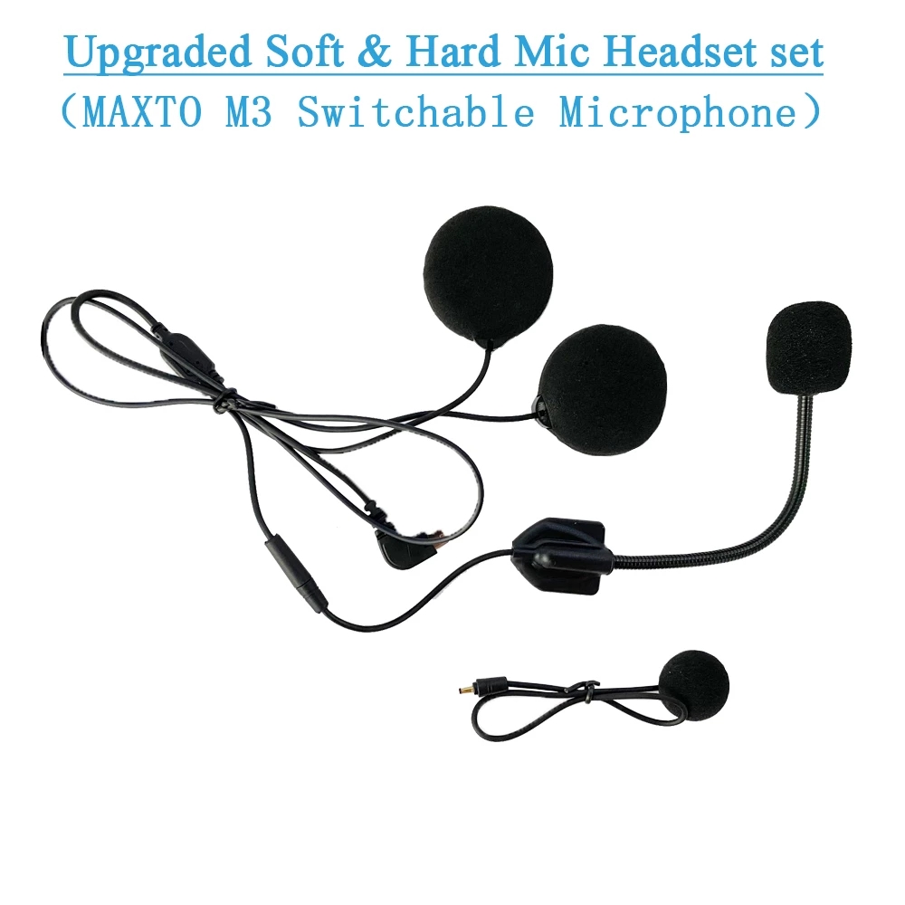 Hoofdtelefoon Microfoon 2 In1 Oortelefoon Accessoires Voor Maxto M2 M3 M 3S Voor Motorfiets Full/Half Face Integrale Open Helm Intercom