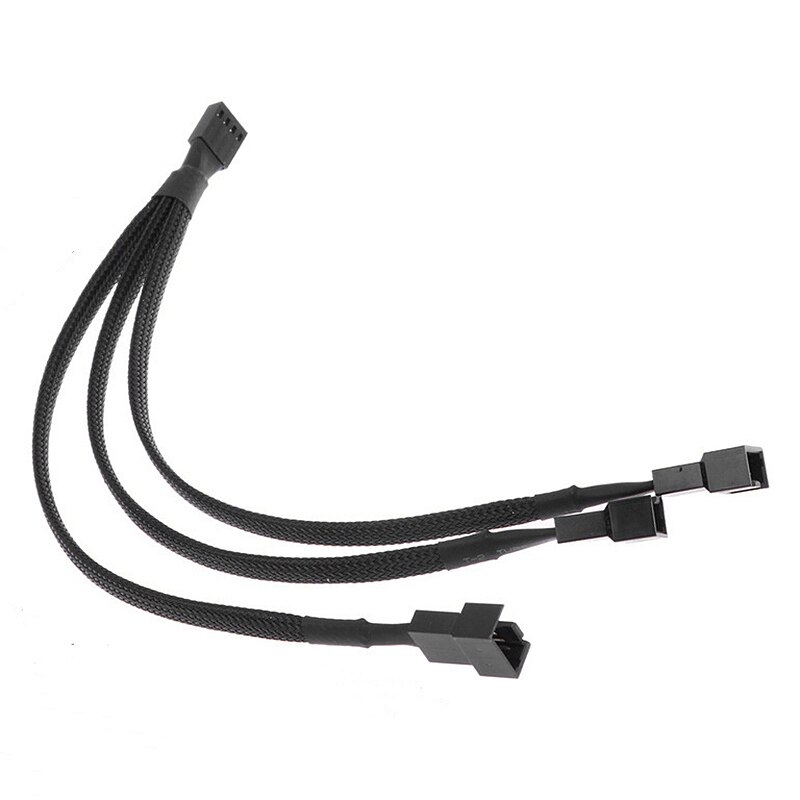 4 Pin One Minute and Three Fan Interface Extension Cable, Computer CPU 4PIN PWM One Minute and Three Cooling Fan Adapter Cable