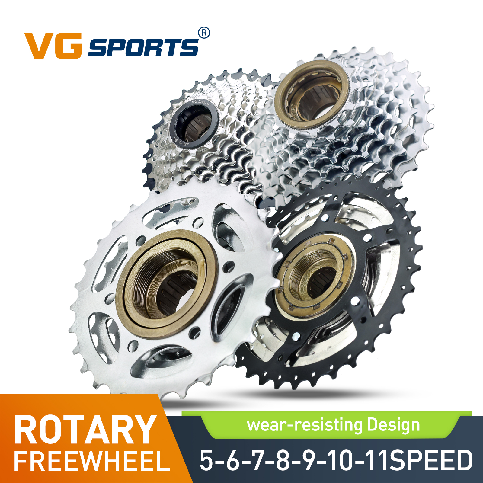 VG Sportfiets Tandwiel 5/6/7/8/9/10/11 Speed Draad Vrijloop 14-28T 13-28/32T 11-32/36T Tandwielen Compatibel met roterende Hub
