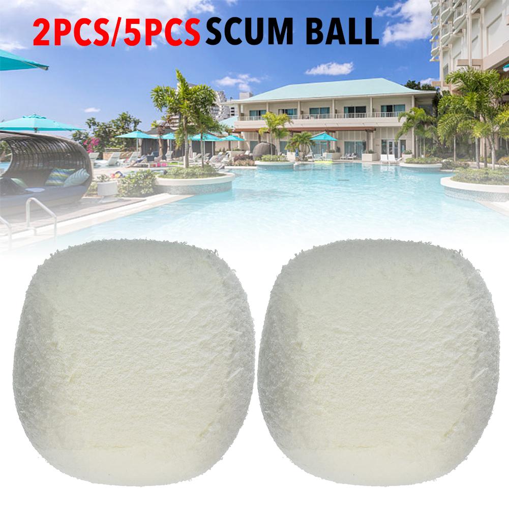 5 Pc Eliminating Reusable Scum Ball For Swimming Pool Spa Absorbed In Human Oil and Sunscreen Economical and Reusable