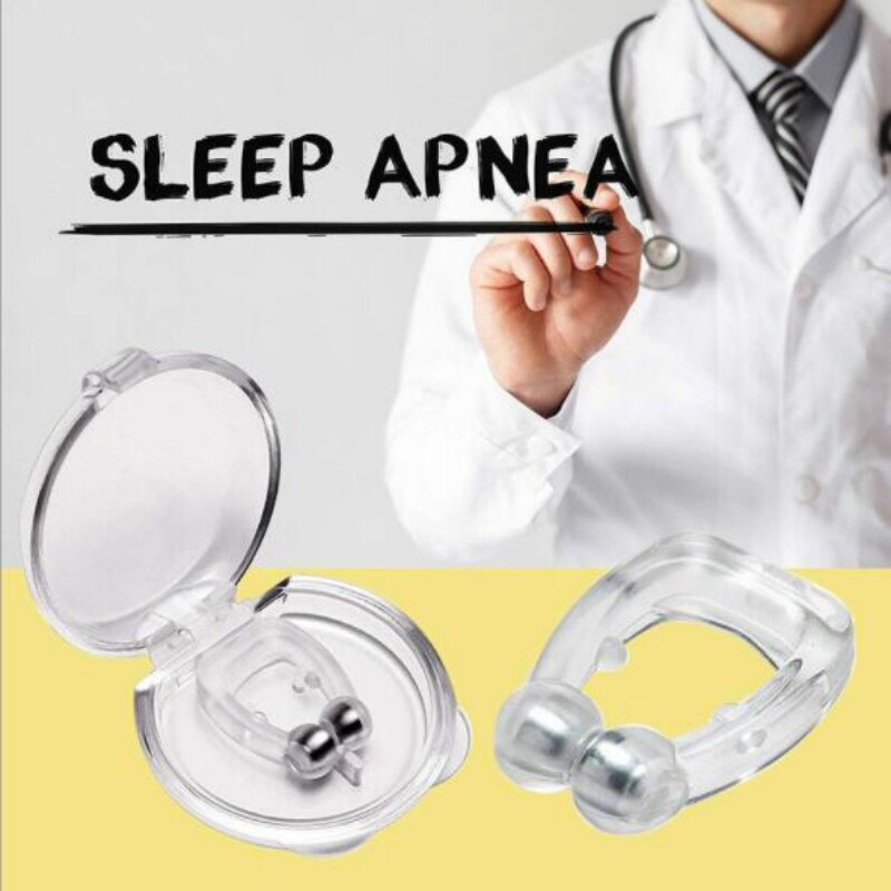 8 Stuks Siliconen Neus Clip Magnetische Anti Snore Stopper Snurken Stille Slaap Steun Apparaat Guard Night Anti Snurken Apparaat Gezondheid zorg