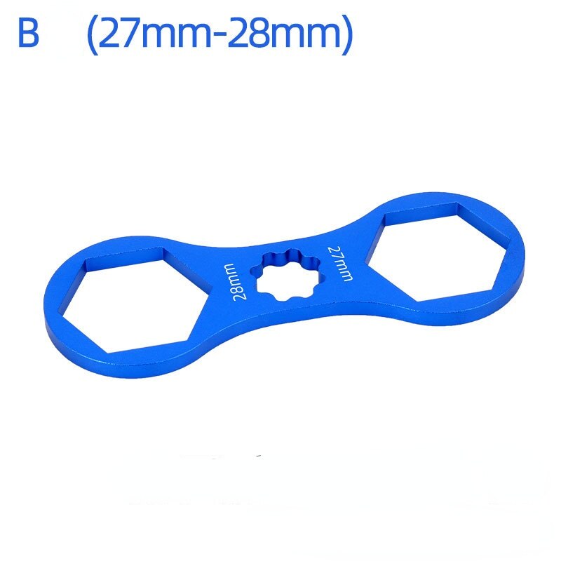 Aluminium Fahrrad Gabel Reparatur Werkzeug für SR Suntour XCR/XCT/XCM/RST MTB Fahrrad Gabel Deckel Schlüssel Demontage Werkzeug Fahrrad Werkzeug: B-Blau
