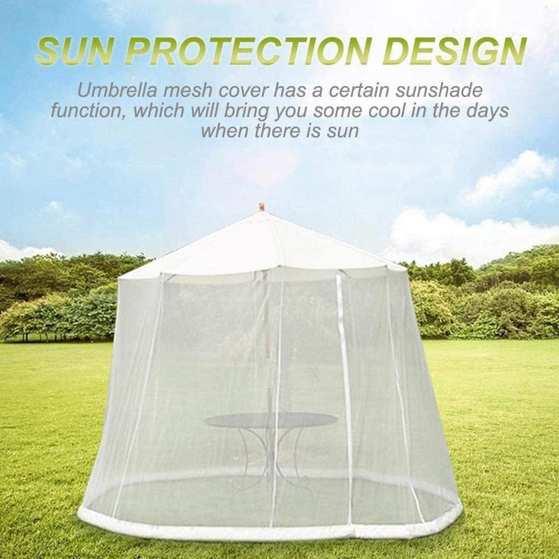 Mosquito Net Outdoor Patio Umbrella Net Cover Roman Free Installation Anti-mosquito Umbrella Umbrella Straight X2B9