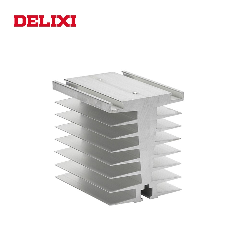 DELIXI solid state relais Heatsink t-type Aluminium Dissipatie Radiator Geschikt voor 60A 70A 80A SSR relais