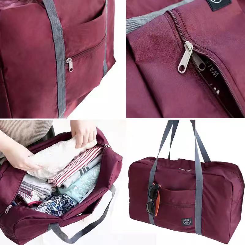 Waterdichte Opvouwbare Nylon Bagage Tas Unisex Casual Schoudertassen Kleine Licht Handtas Draagbare Trip Hand Reistas Met Hang