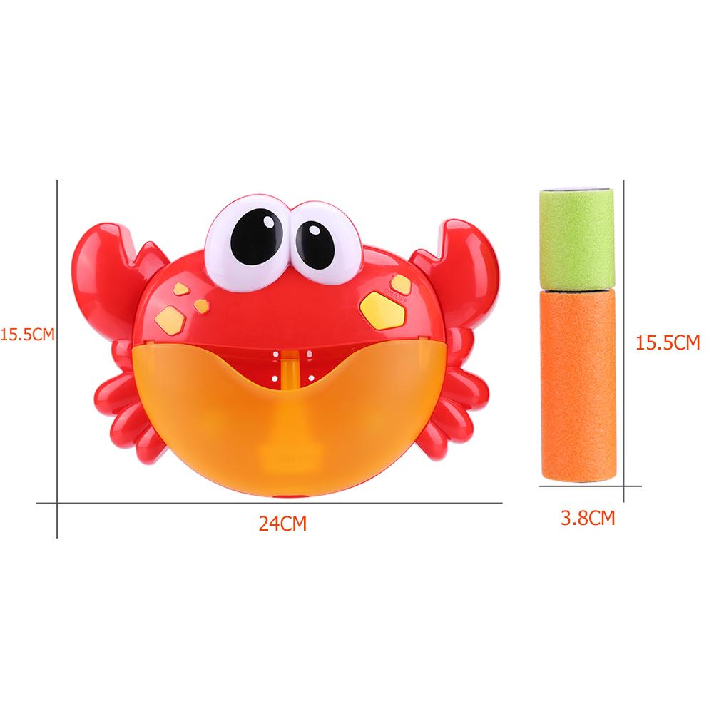 Cartoon Crab Bubble Machine Music Bubble Maker Blower Automatic Baby Bath Shower Toy Bathtub Soap Machine for Children: 3