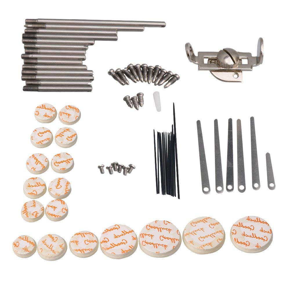 Kit de herramientas de reparación de clarinetes, piezas de mantenimiento, Kit de tornillos, hoja de resorte, accesorio para instrumentos de viento en madera, bricolaje: A