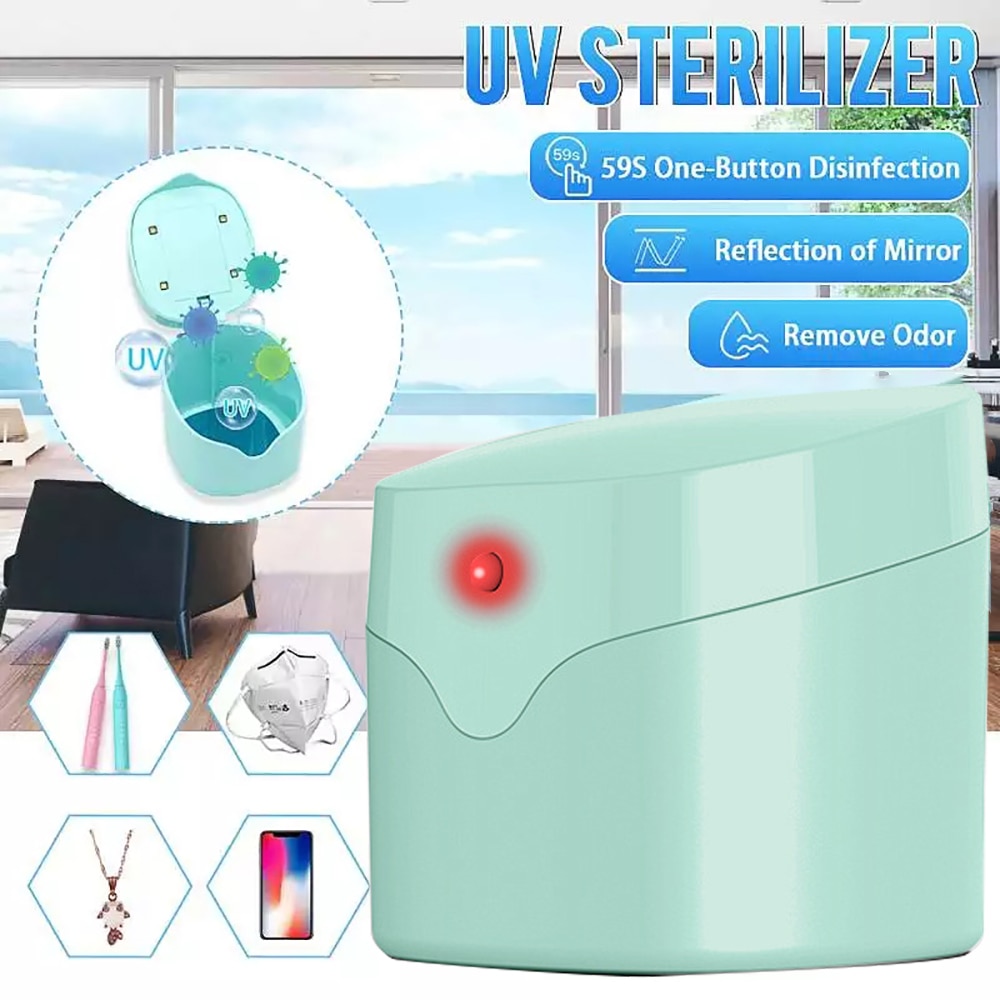 UV Sterilizer Box Portable Dry Battery Nail Tool Multifunction Disinfection Masks Bottle Watch Jewelry Makeup Clean Machine