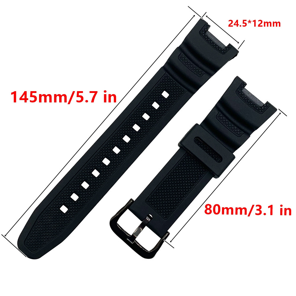 Correa de silicona negra para reloj Casio G-SHOCK SGW-100 para hombre y mujer, repuesto para pulsera deportiva, resistente al agua, SGW-200