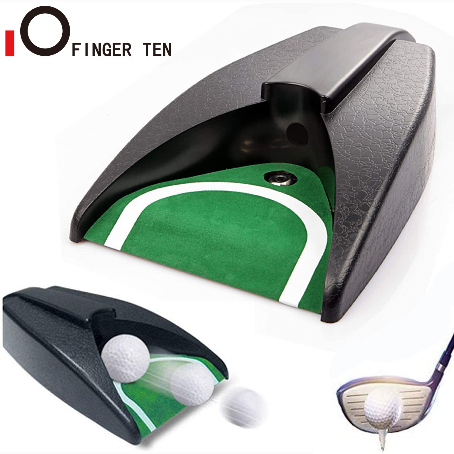 Automatic Training Tool Golf Putting Cup Plastic Practice Putter Set Ball Return Device Machine Indoor Outdoor