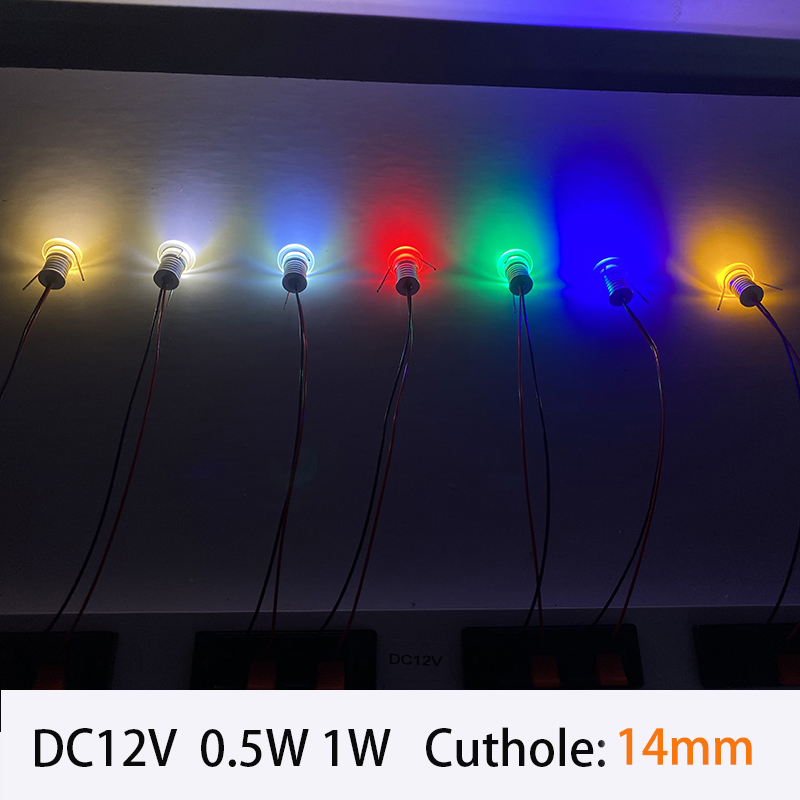Minifoco Led para techo, foco de 1W y 0,5 W, acrílico, CC de 12V, para el hogar, escalera, barra de cableado, pantalla de coche, IP65
