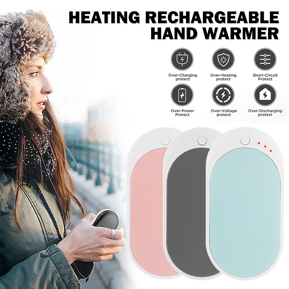 5200Ah Usb Oplaadbare Elektrische Handwarmer Winter Heater Reizen Handige Lange Levensduur Mini Pocket Power Bank