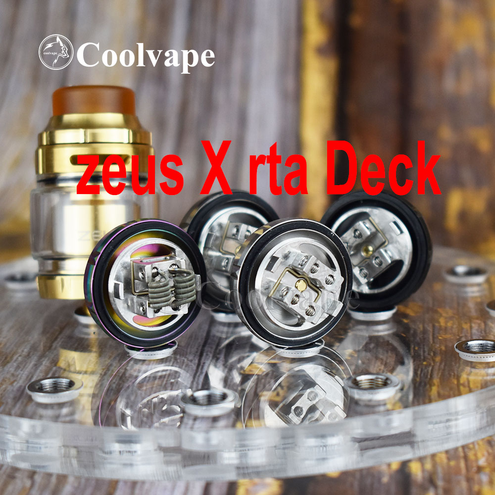 Coolvape zeus Mesh rta Deck zeus rta Deck 10pcs Ni80 0.2ohm e 10pcs cotoni bobina materiale in acciaio inossidabile