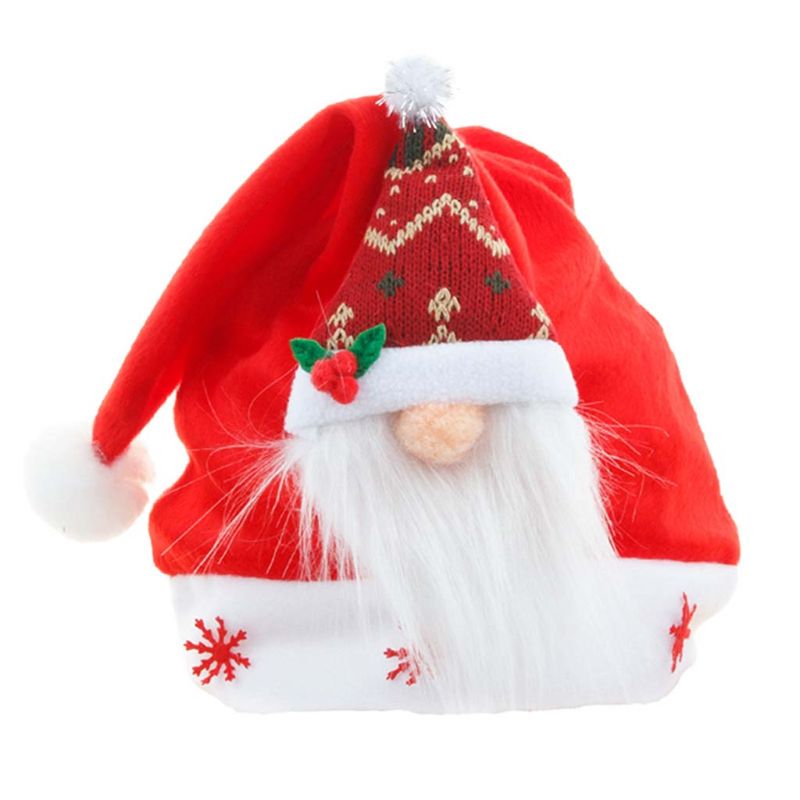 Gorro navideño de Gnomo sueco, gorro de muñeco de Papá Noel, gorro Unisex para y vacaciones, decoración del hogar E15B: A