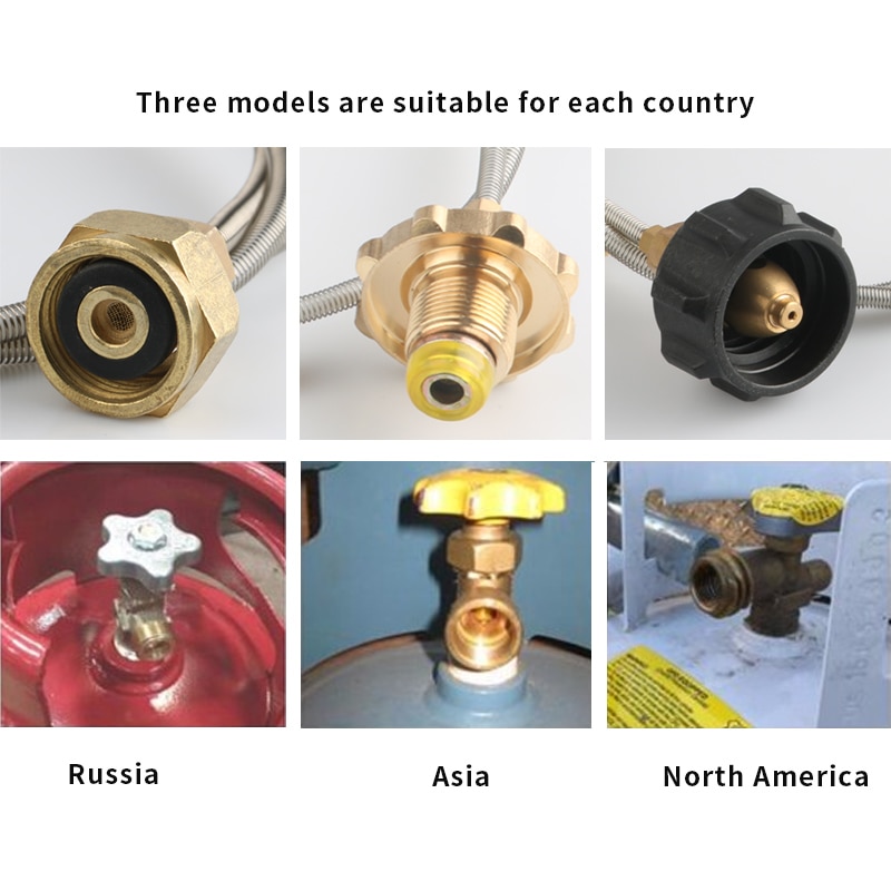 Jeebel Gas Refill Adapter Outdoor Camping Stove Use Household LPG to Cylinder Gas Tank Conversion Head Burner refilling