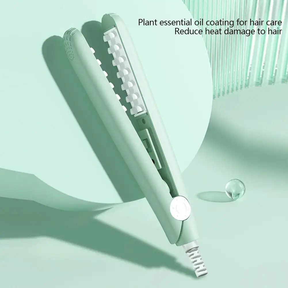 Plancha rizadora de pelo esponjosa, rizador portátil inteligente de temperatura constante, herramienta eléctrica de estilo de cabello de larga duración