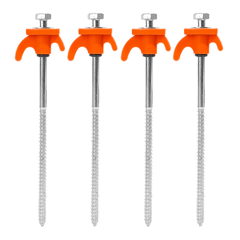 10/2 Stuks Metalen Tent Spikes Camping Haringen Boor In Grond Ankers Zware Spiraal Schroef Met Hex Socket Stakes camping Stakes: green